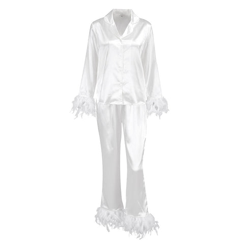 Feather Satin Ice Silk Homewear