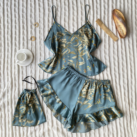 Silk Pajamas Two-Piece