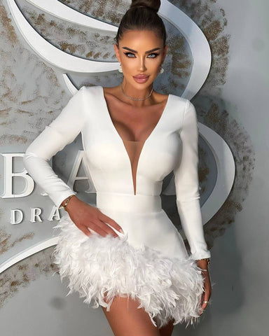 Heffnige Bevel Bandage Dress