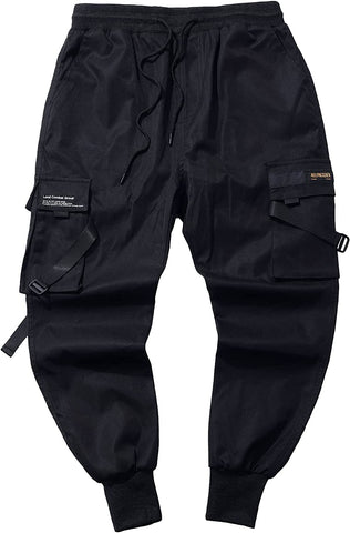 Drawstring Joggers Multi-Pocket Pants  